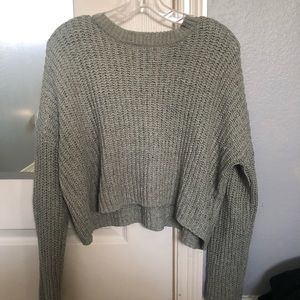 Sage cropped sweater